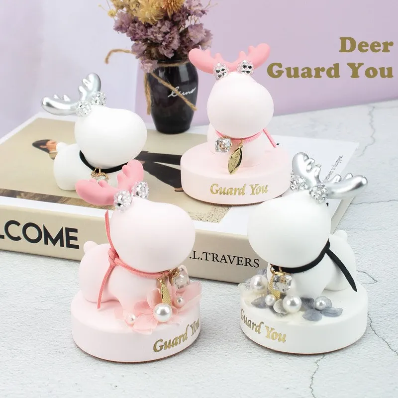 

Deer Toys Figure Blind Box Girls Elk Car Fragrance Kid Adorable Ornament Car Decoration Kawaii Animal Model Toys for Children