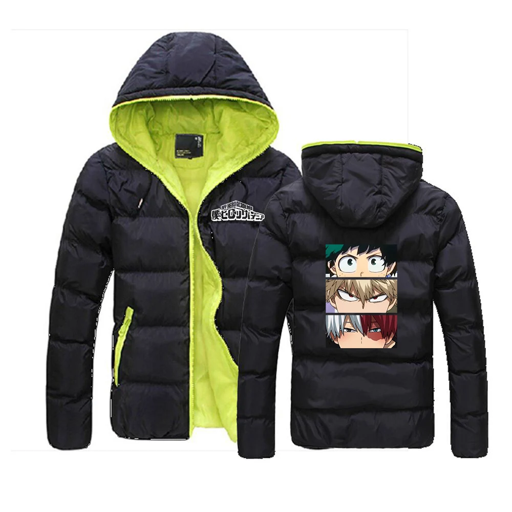My Hero Academia Men's Autumn Winter Color Block Jackets Cotton