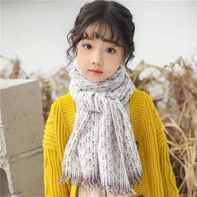 Имитация кашемировый шарф шарфы для девочек и мальчиков шейный платок детский глушитель для малышей Осень Зима теплые уличные аксессуары