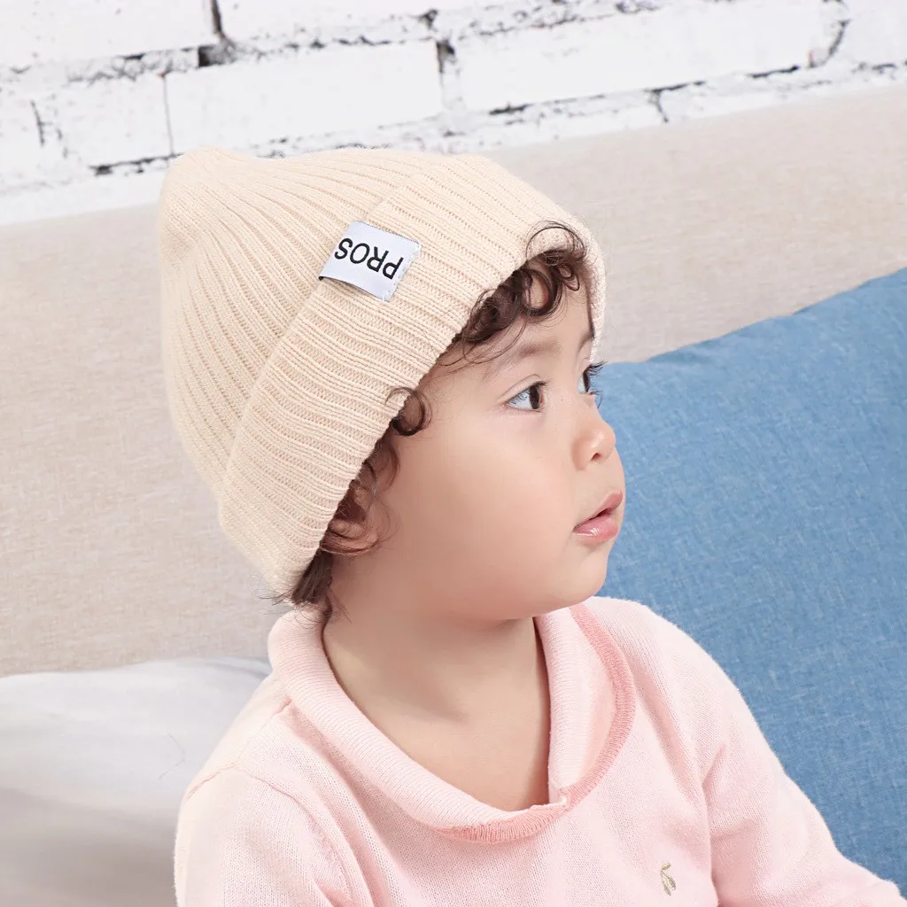 winter beanies for girls Baby Solid Winter Autume beanie hat Warm And Windproof Thread Knitted Wrap Cap Hat bonnet fille
