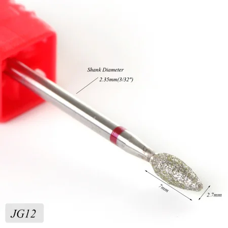 1 шт. стальное сверло для ногтей для электрического маникюрного станка, аксессуары, шлифовальный резак 3/32 дюйма, инструмент для маникюра, SAjg01-17 - Цвет: JG12