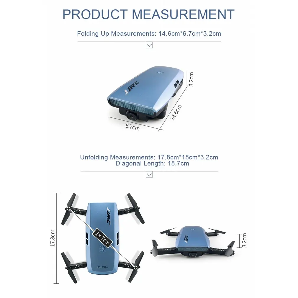JJR/C H47 ELFIE wifi FPV Дрон с 720P HD камерой режим удержания высоты складной g-сенсор Мини RC селфи Квадрокоптер с 3 батареями