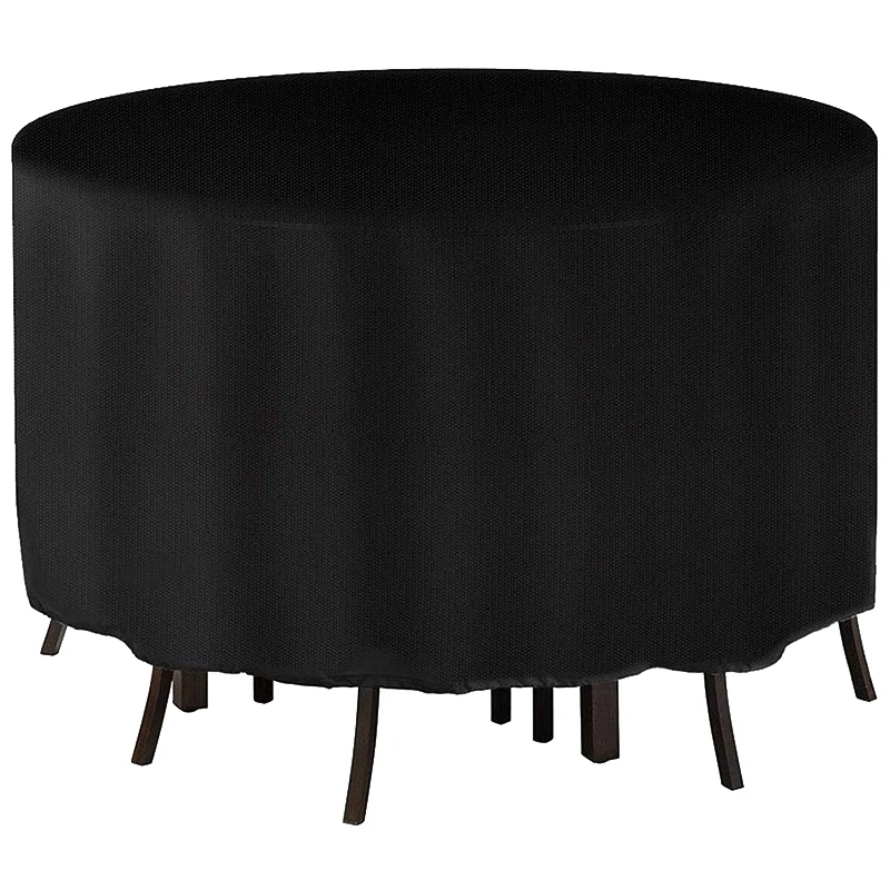 

Garden Furniture Cover,Round Garden Table Cover,210D Heavy Duty Oxford with 2 Windproof Buckles Waterproof Windproof&Anti-UV Pat