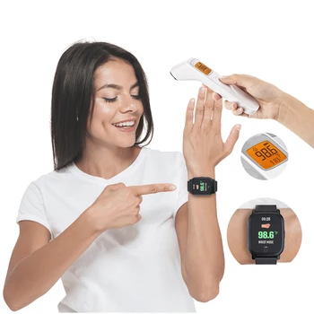 

Smart Sport Band Forehead Wrist Thermometer Fitness Tracker Bracelet Waterproof Smart Watch Heart Rate Monitor Wristband
