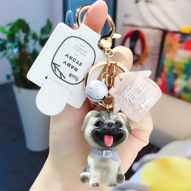 Sandistore125 Small Key Chain Female Creative Cute Dog Key Chain Male Car  Pendant Couple Bag Hanging Jewelry Wallets for (A, One Size) at   Women's Clothing store