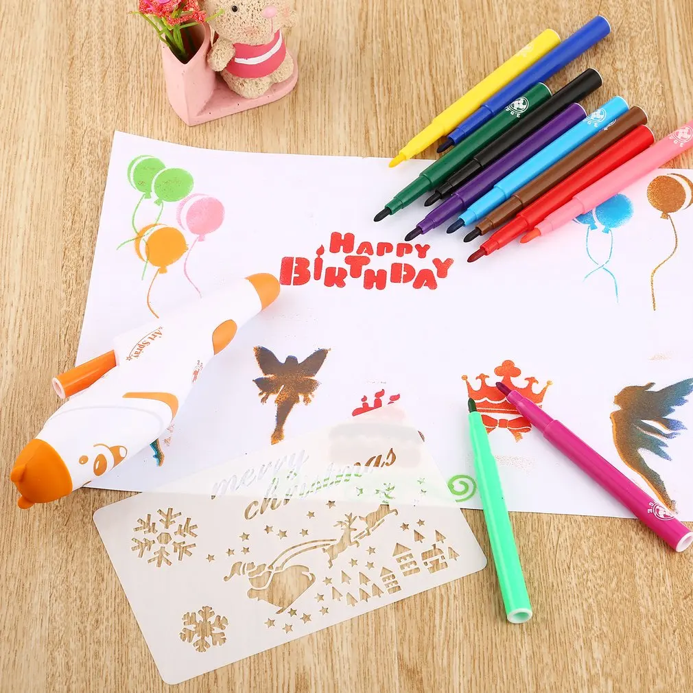 Креативный Электрический распылитель художественная ручка Аэрограф Маркер Набор акварельных красок ручка волшебная ручка Цветные Маркеры детские игрушки подарок