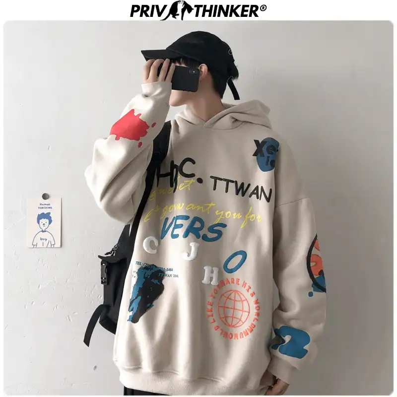 Privathinkerメンズファッションヒップホップ冬プリントフード付き韓国パーカー男性厚み暖かい服オーバーサイズ Hoodies Sweatshirts Aliexpress Privathinkerメンズファッションヒップホップ冬プリントフード付き韓国パーカー男性厚み暖かい服オーバーサイズ Hoodies Sweatshirts Aliexpress
