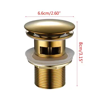 

Brass Pop-up Drain Bathroom Basin Sink Drain Plugs Overflow Hole Bath Faucet Kit