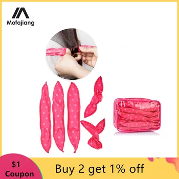 

10 pcs Best Flexible Foam Sponge Hair Curlers Magic Sponge Pillow Soft Roller Hair DIY Styling Rubber Rubber Hair Roller Tool