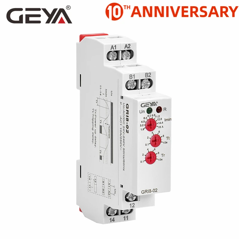 Free Shipping GEYA GRI8-02 Under Current Sensor Relay AC 24V-240V Control Relays 0.05A 1A 2A 5A 8A 16A | Обустройство дома