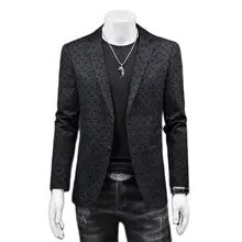 

Brand clothing Hot Men's Fashion Casual Slim Fit Suit Jacket Printing High Quality Masculine Blazer Free shipping Coats S-4XL