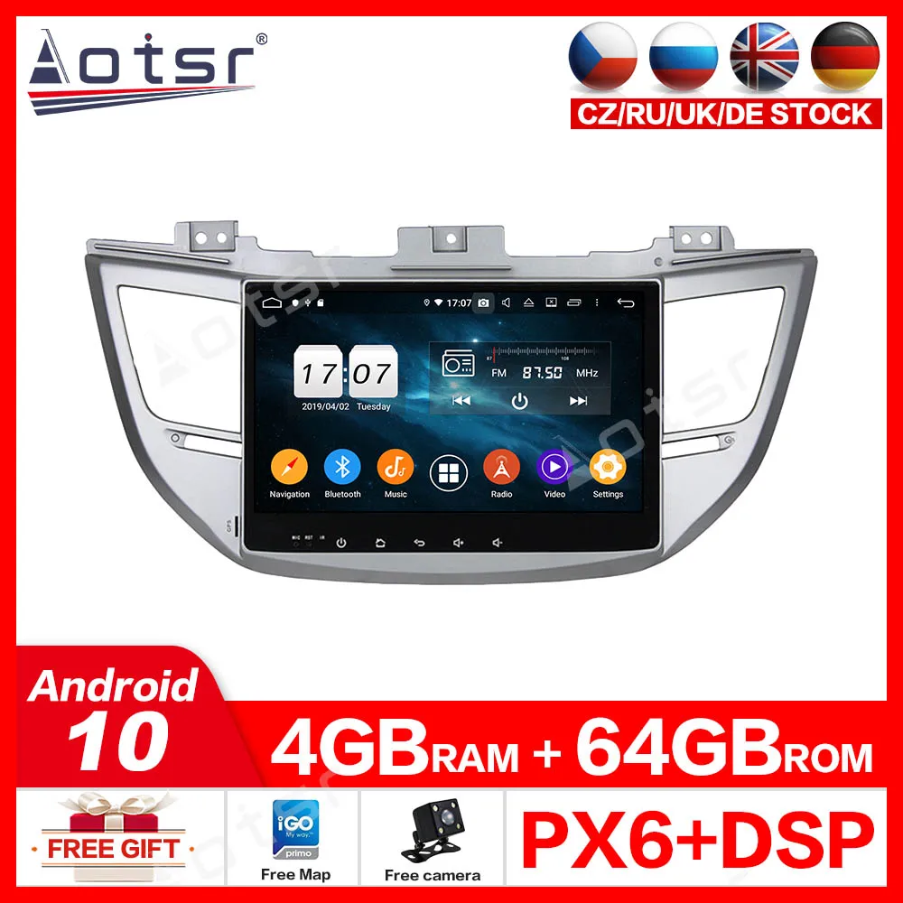 Android 10 DSP Автомобильный GPS навигатор для Hyundai Tucson /IX35 2014 2018 мультимедийный плеер