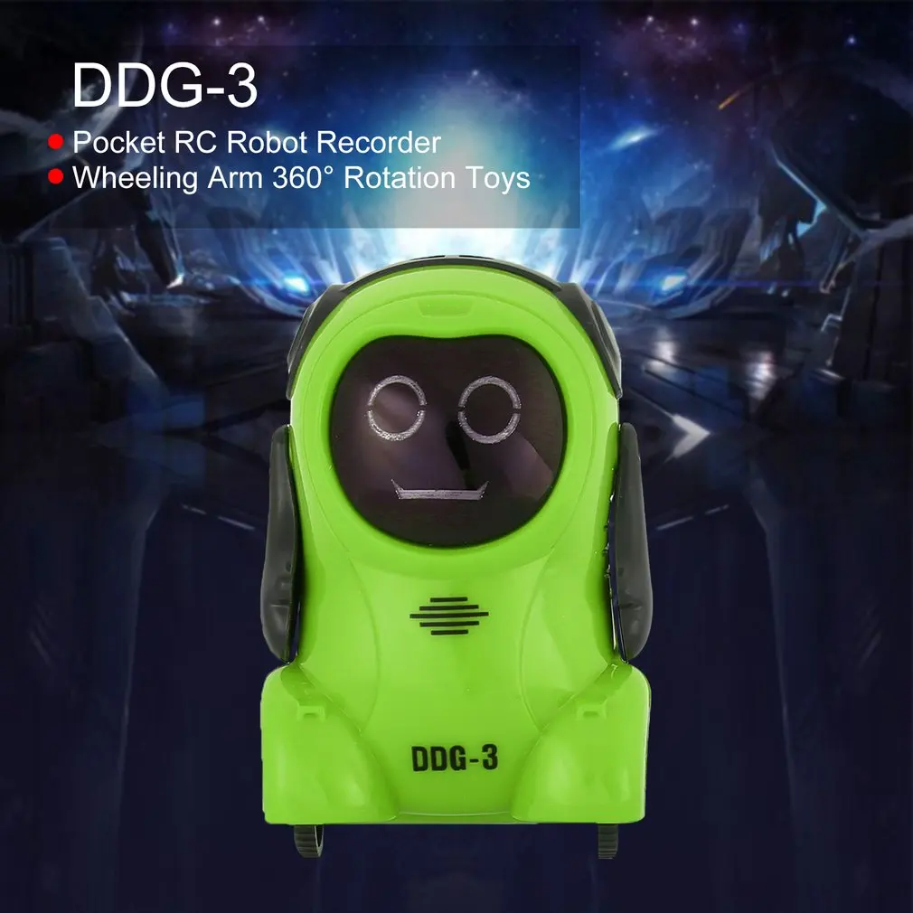 Intelligent DDG-2 DDG-3 Mini Pocket Voice Recording RC Robot Smart Recorder Freely Wheeling 360 Rotation Arm Toys for Kids Gift Intelligent DDG-2 DDG-3 Mini Pocket Voice Recording RC Robot Smart Recorder Freely Wheeling 360 Rotation Arm Toys for Kids Gift