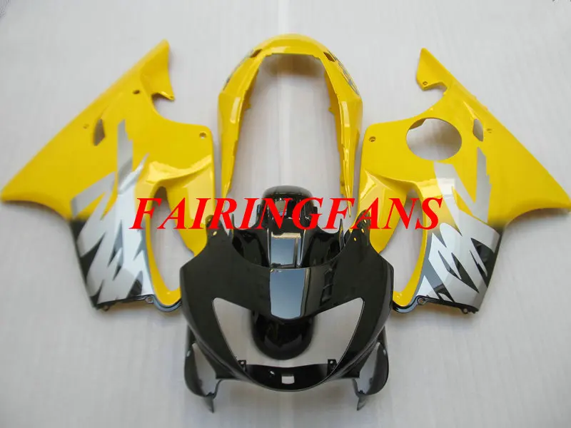Мотоциклетный вставной обтекатель комплект для HONDA CBR600F4 99 00 CBR600 F4 1999 2000 CBR 600F4 желто-черные Обтекатели Кузов+ подарки HU10
