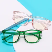 Lunettes d'ordinateur transparentes, monture PC, pour femmes et hommes, anti-lumière bleue, verres carrés, lunettes de protection optiques, lunettes rondes 6