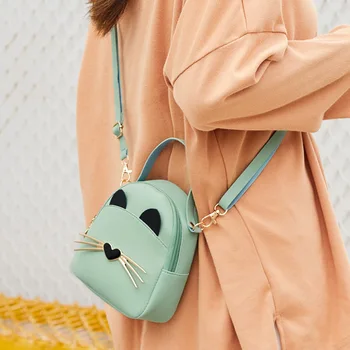 

Women's Backpack Mini Backpack Cat Design Korean Style Women Mini Backpack Backpack Women