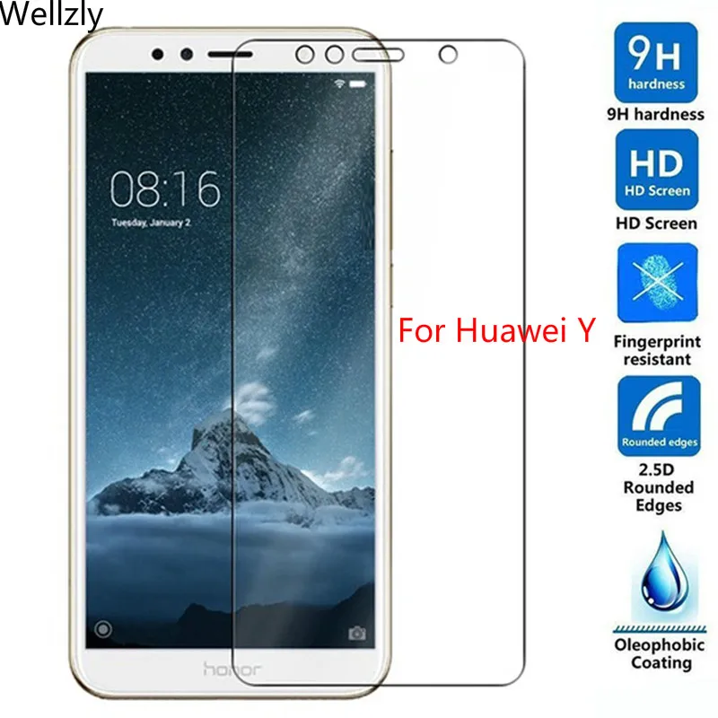 2 шт. Защитное стекло для Huawei Y6 Y9 2019 закаленное Y7 Y5 Prime 2018 протектор экрана