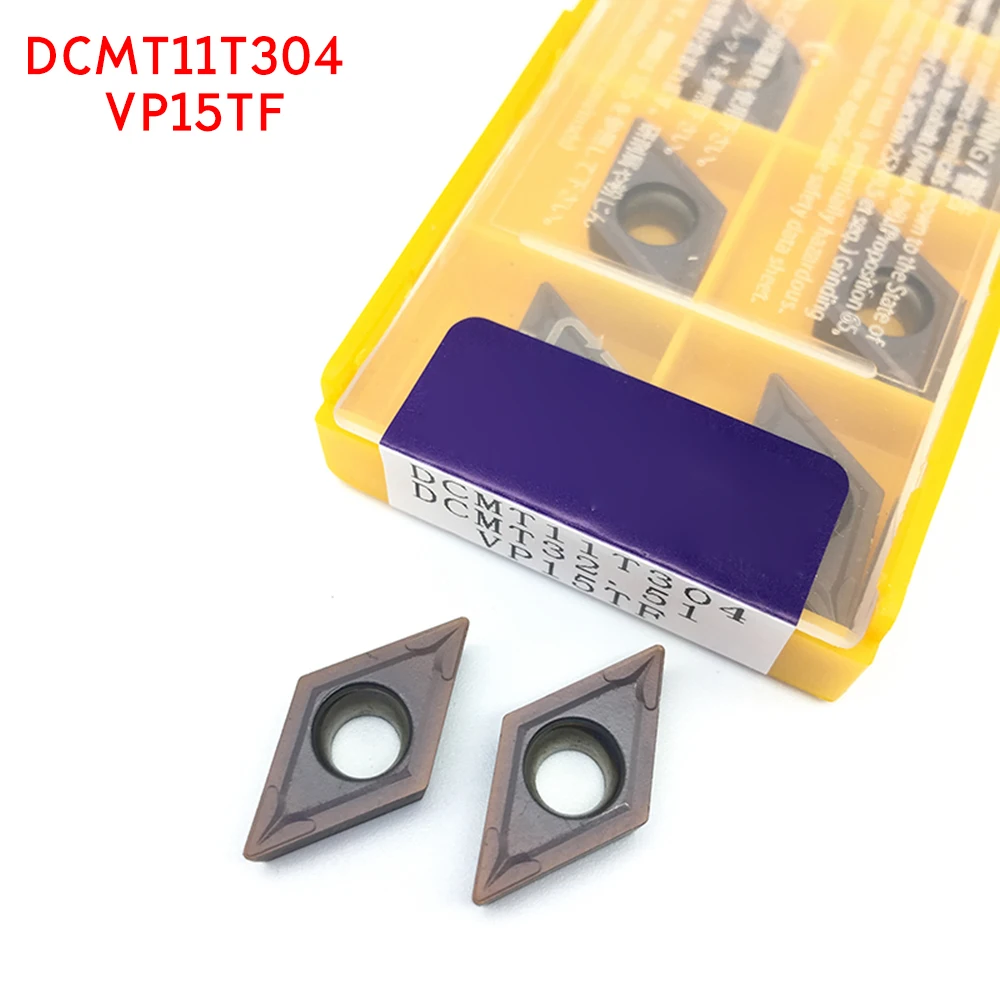 20 шт. DCMT11T304 VP15TF карбидные вставки внутренний токарный инструмент DCMT 11T304 торцевые