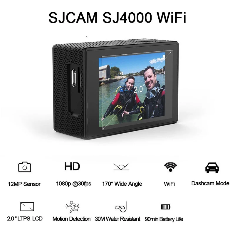 Оригинальная Экшн камера SJCAM SJ4000 с Wi Fi ЖК экран 2 0 дюйма 1080P HD для дайвинга
