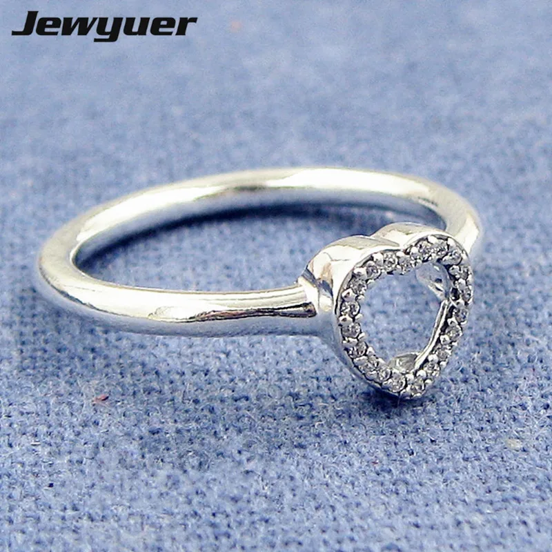 New Autumn Puzzle Heart Frame Ring 925 