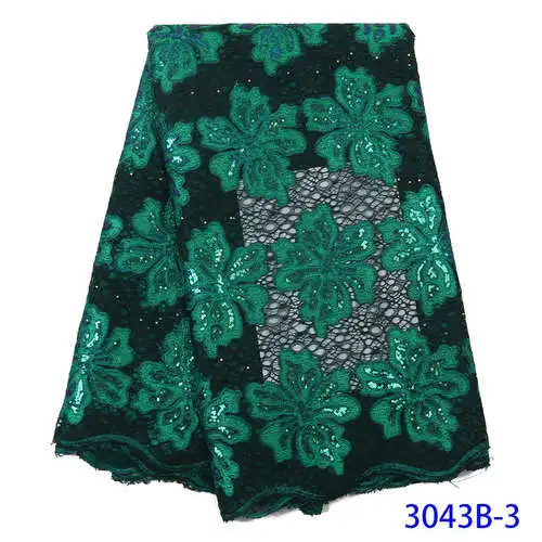 Африканская кружевная ткань новейшее высокое качество кружевная вышивка французская кружевная ткань Свадебное кружево для нигерийских вечерние платья YA3043B-4 - Цвет: Picture 3