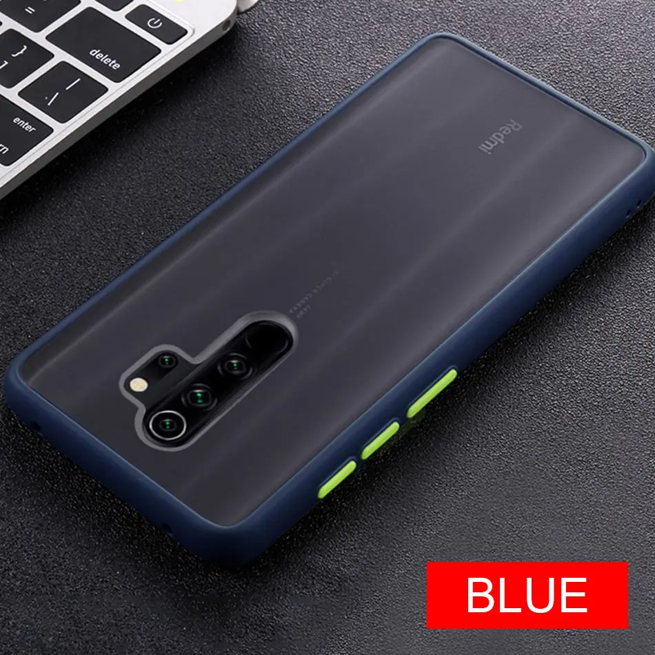 Роскошный мягкий силиконовый бампер чехол для Xiao mi Red mi Note 7 8 Pro 8T 8A 7A для Xiaomi mi 9 CC9 E Pro A3 Матовый противоударный чехол - Цвет: blue