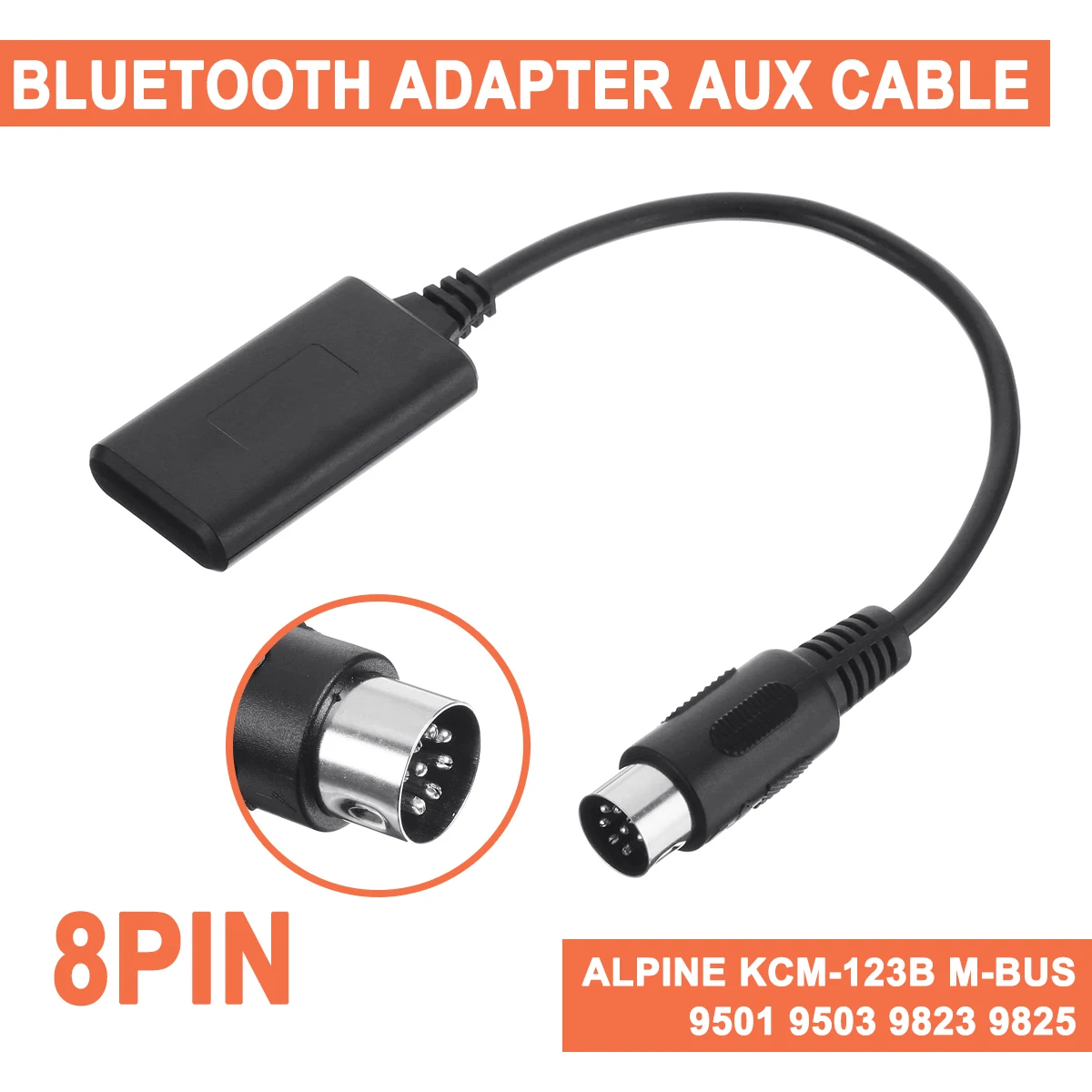 Alpine KCM-123B M-BUS 9501 9503 9823 9825 bluetooth адаптер Музыка Aux модуль Автомобильная электроника Аксессуары