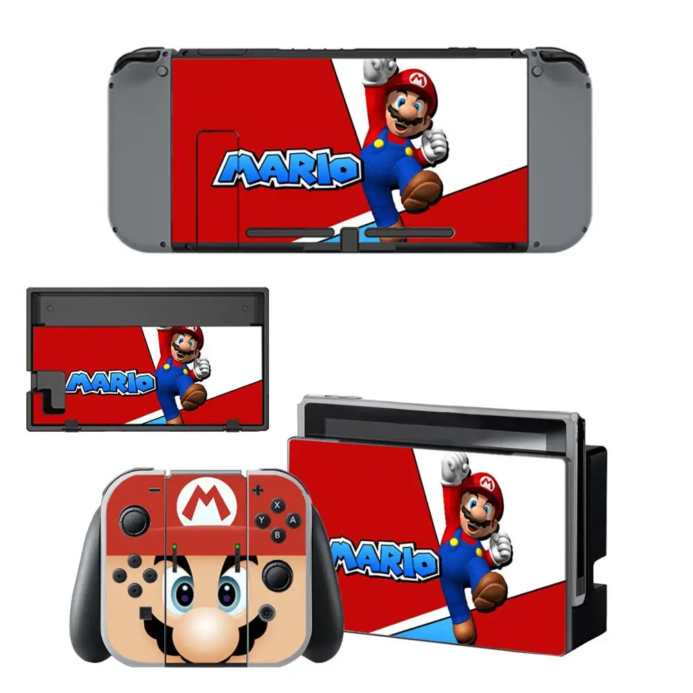 Набор для консольный переключатель Nintendo PU Сумка для хранения+ виниловые наклейки+ 2 крышки для консоли NS защитные аксессуары