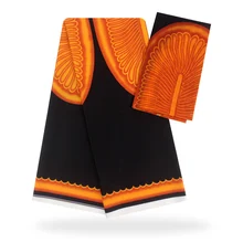 Африканская восковая ткань, шифон, шелк, воск, мягкая шелковая ткань, материал для женского платья 4+ 2 ярдов