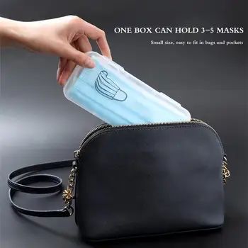 

Portable Mouth Mask Storage Box Disposable Face Mask Storage Clip Container Mask Dustproof Storage Organizer Mask Container