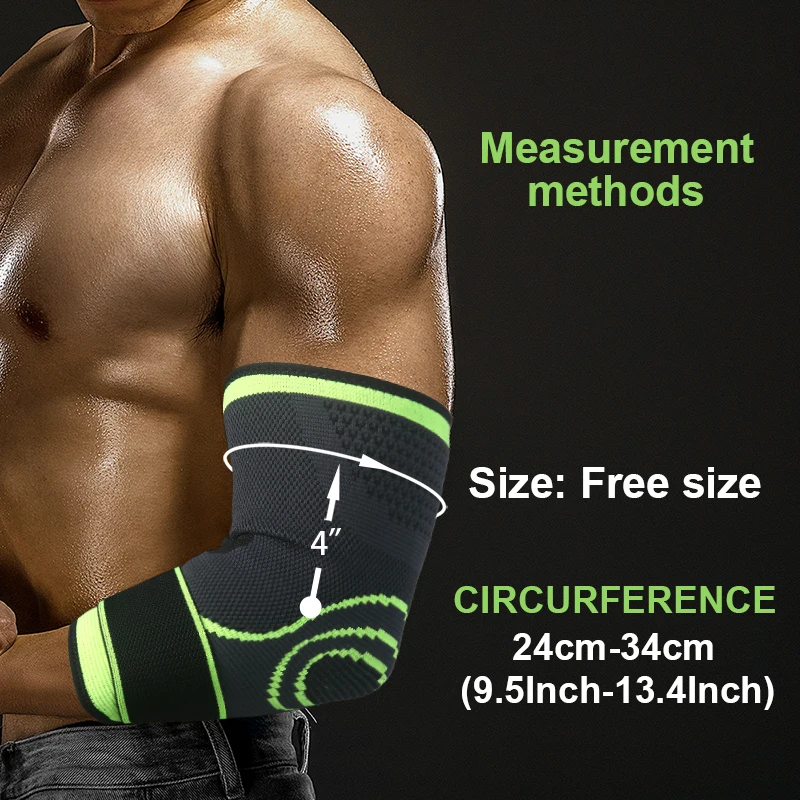 SKDK 1 pairs Sports Elbow Pads Volleyball Elbow Support Bandage Elastic Sleeve Weightlifting Running Pad Brace Reduce Pain