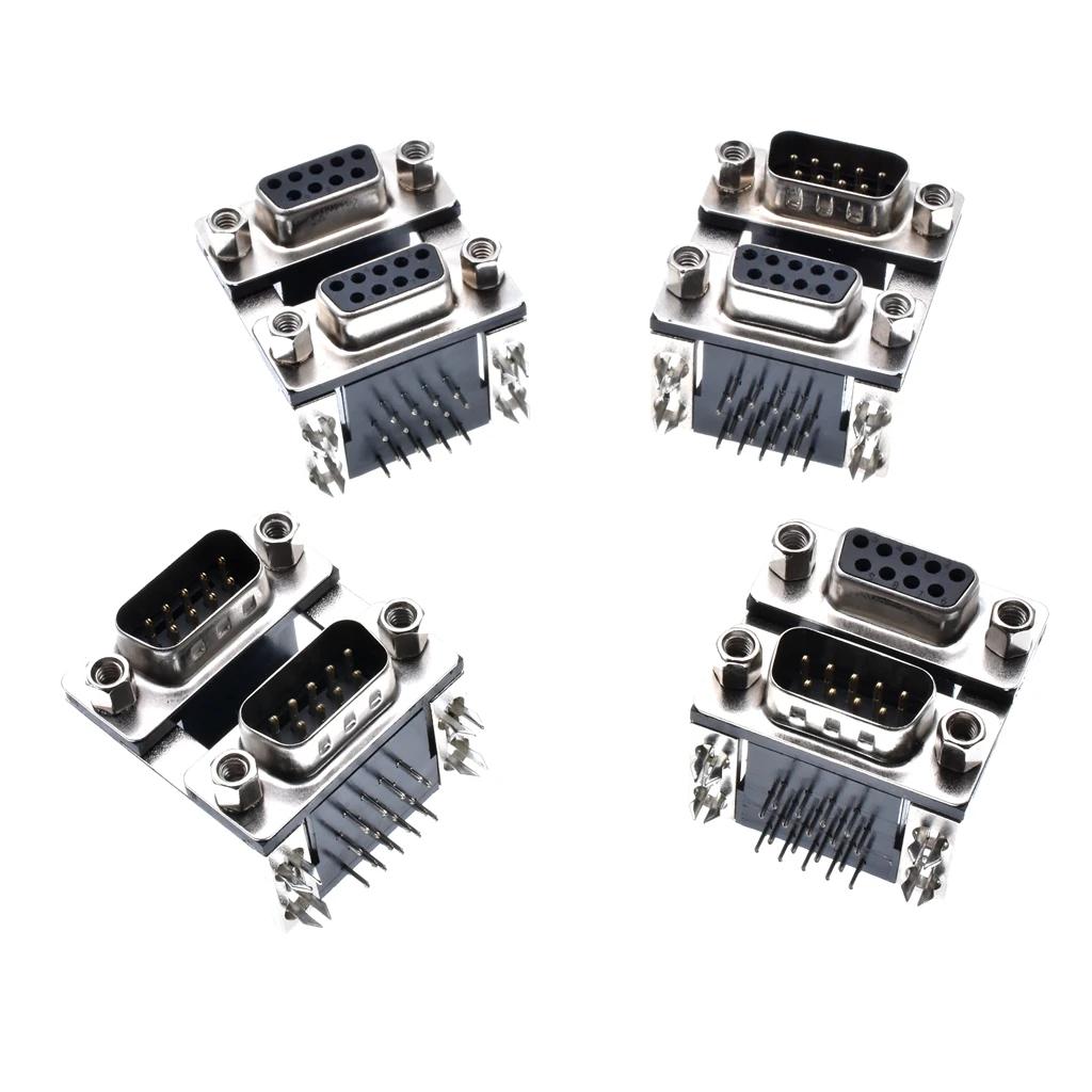 db9, conector d-sub fêmea macho para macho