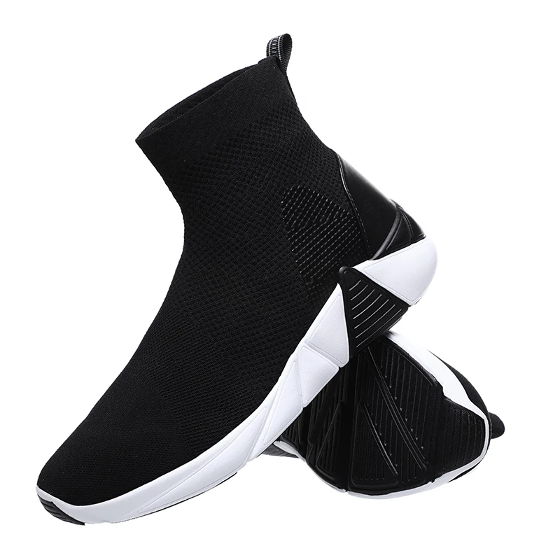 Женские носки ботинки Новинка 2019 года обувь из эластичной ткани ботильоны без