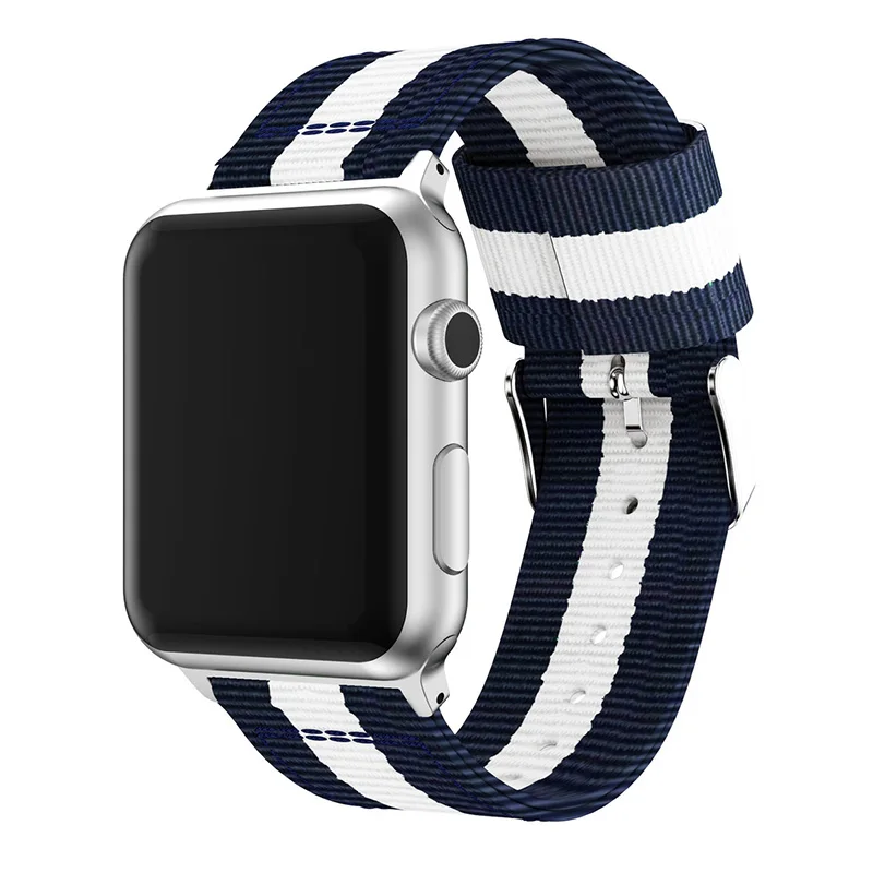Ремешок нейлоновый для Apple Watch 5 4 3 2 1 Band Series спортивный кожаный браслет iwatch 42 мм 44 38