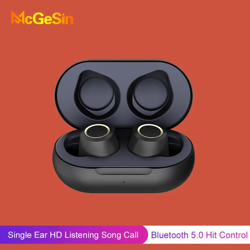 McGeSin мини наушники Bluetooth V5.0 беспроводные музыкальные вкладыши спортивные с