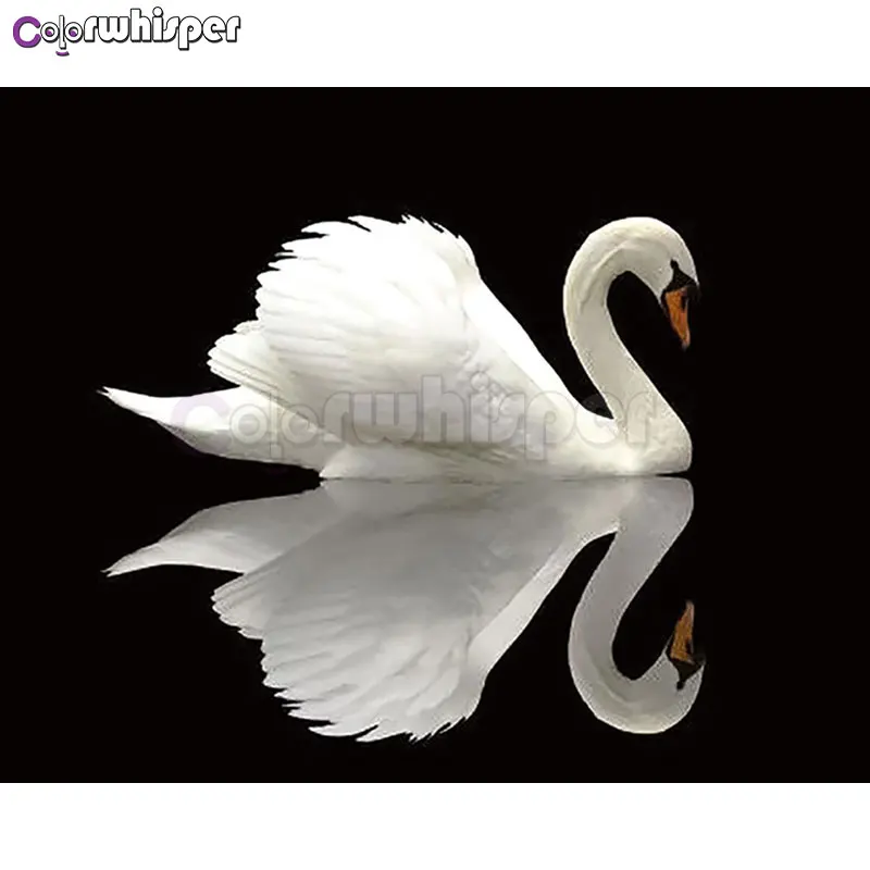 Günstig Diamant Malerei 5D Voll Platz Runde Bohrer Schwan 5D Daimond Stickerei Malerei Kreuz Stich Bild Wand Kunst Dekor Z1080
