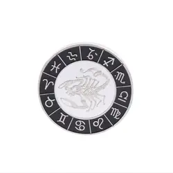 Памятная монета покрытая серебром cозвездие Скорпион сувенир искусство коллекция Y4UB