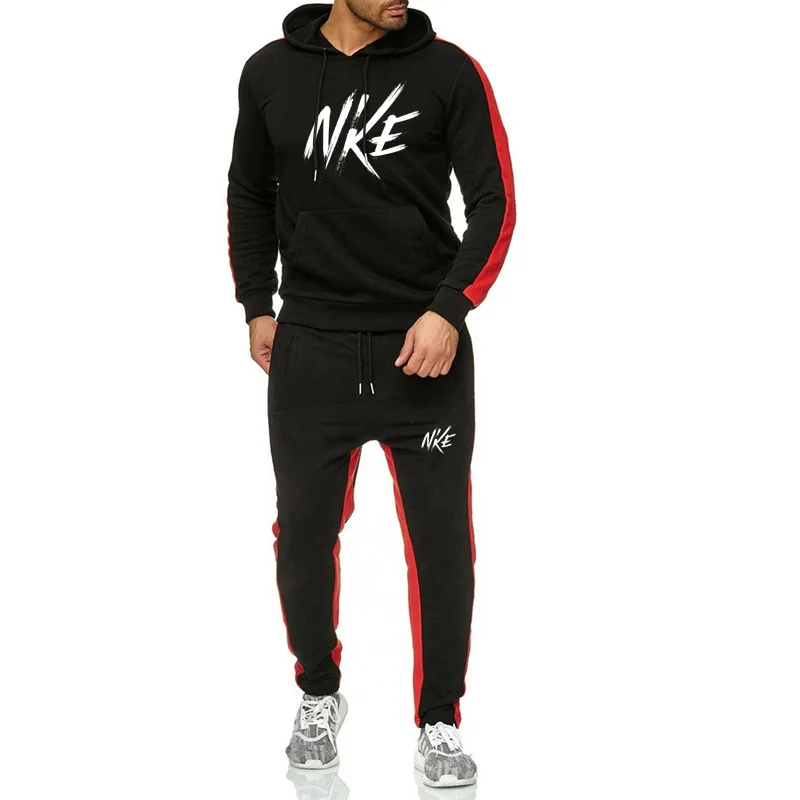 New Tracksuit Men Fashion Long Sleeve Hoodies+Pants Set Male Tracksuit Sports Suit Men's Gyms Set Casual Sportswear Suit 2019