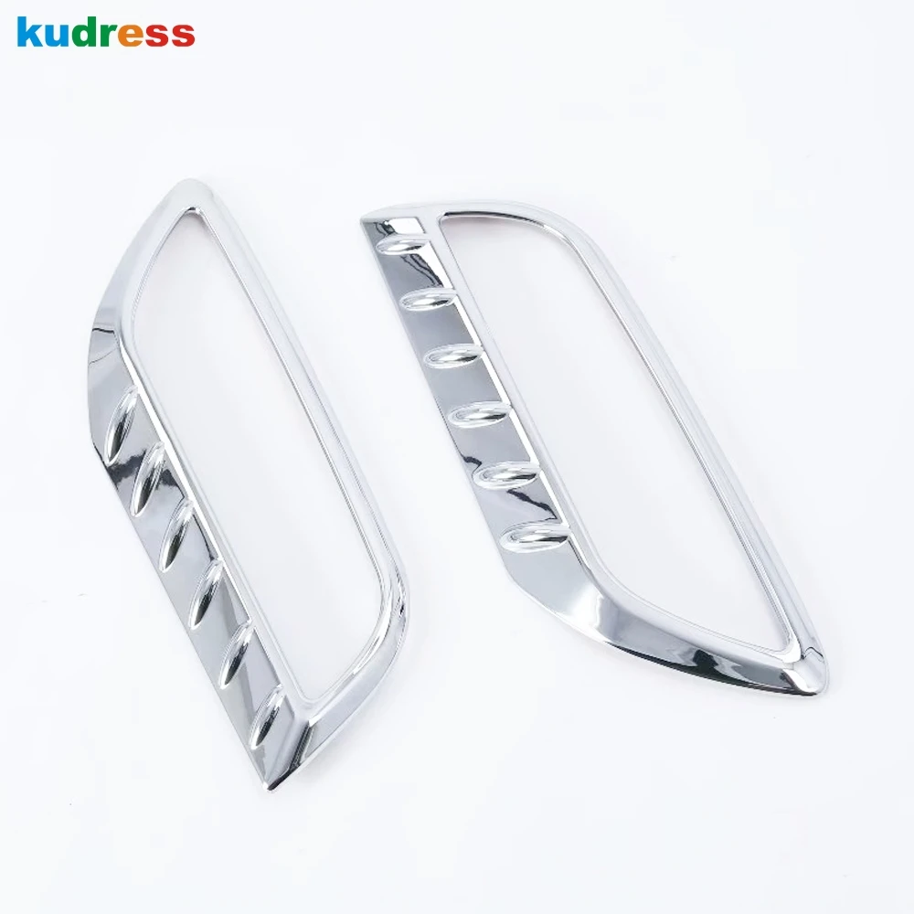 Front Foglight Trim Для hyundai Cantus Creta ix25 Аксессуары Передние Задние противотуманные фары крышка рамка отделка ABS Хром Наружное украшение - Цвет: Front Foglight Trim