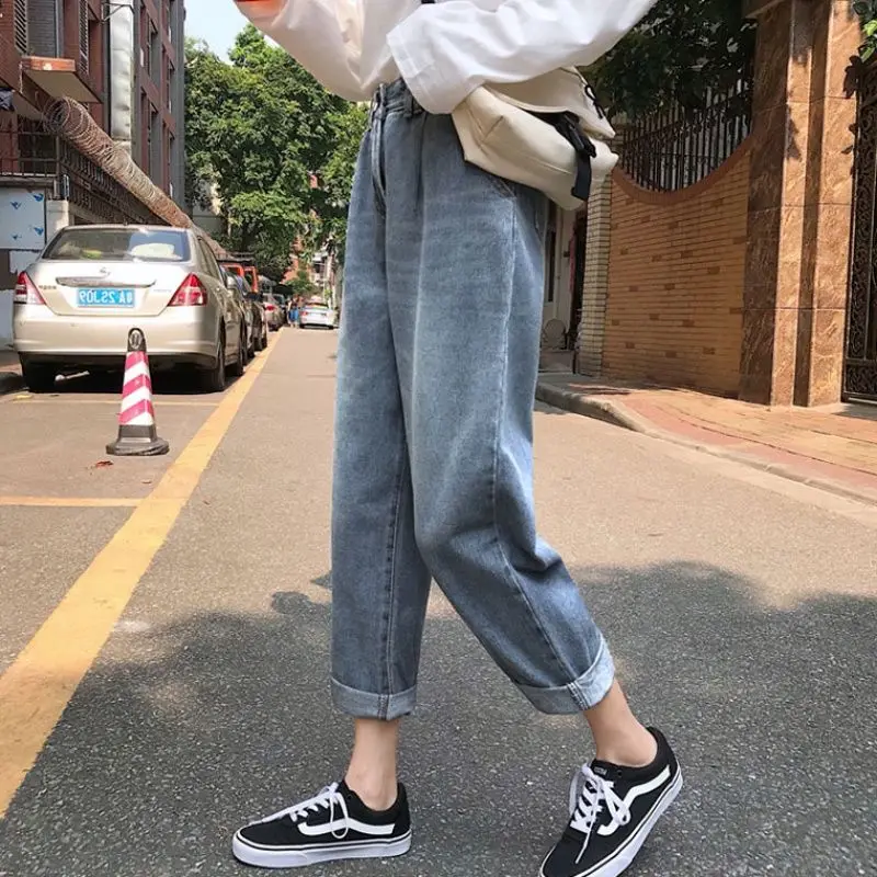 Spring autumn Loose Vintage Jeans for women Women's Jeans Pants Boyfriend Denim high waist loose denim straight pants Spring autumn Loose Vintage Jeans for women Women's Jeans Pants Boyfriend Denim high waist loose denim straight pants
