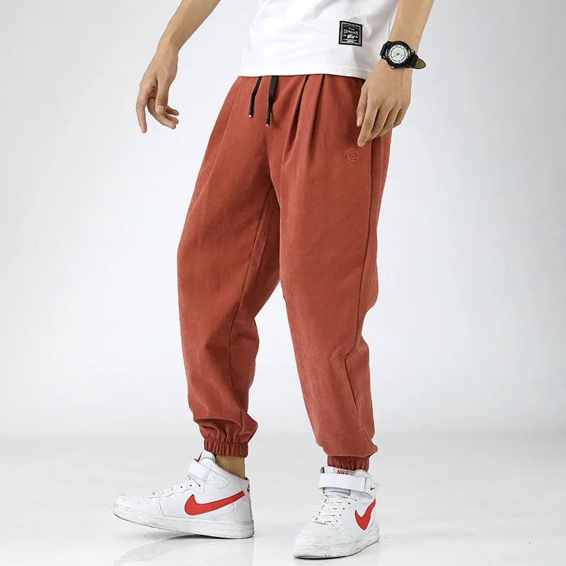 

2019 New Style Pants Men Loose-Fit Korean-style Trend Capri Casual Athletic Pants Autumn Thin Beam Leg Harem Pants