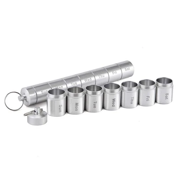 

Pill Box Case Capsule Shape Keychain Outdoor Waterproof Pocket Pill Holder Container Delicate Medicine Organizer Box