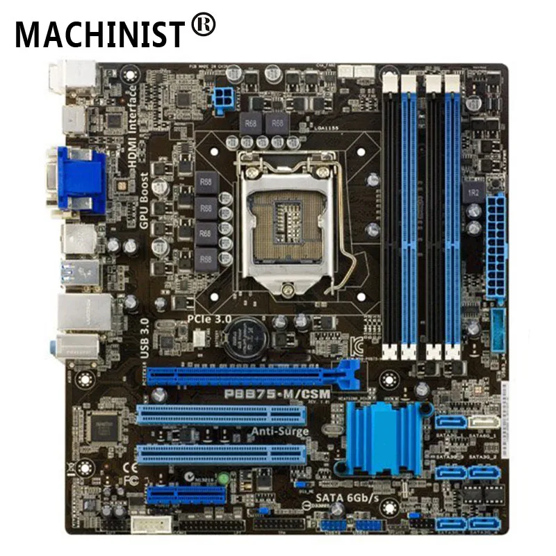 

LGA 1155 For ASUS B75 P8B75-M Desktop motherboard LGA 1155 DDR3 HDMI SATA 6Gb/s USB 3.0 Micro ATX fully Tested Free shipping