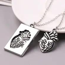 Креативная головоломка, пара анатомических сердец, ожерелье для женщин, романтический подарок на день Святого Валентина, цепочка, подвеска, модная конфессия, подарок, ювелирное изделие