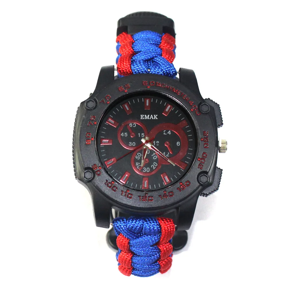 

EMAK New Products Outdoor Multi-functional Umbrella Rope Weaving Mountaineering Table Camping Light Remote Infrared Emergency Su