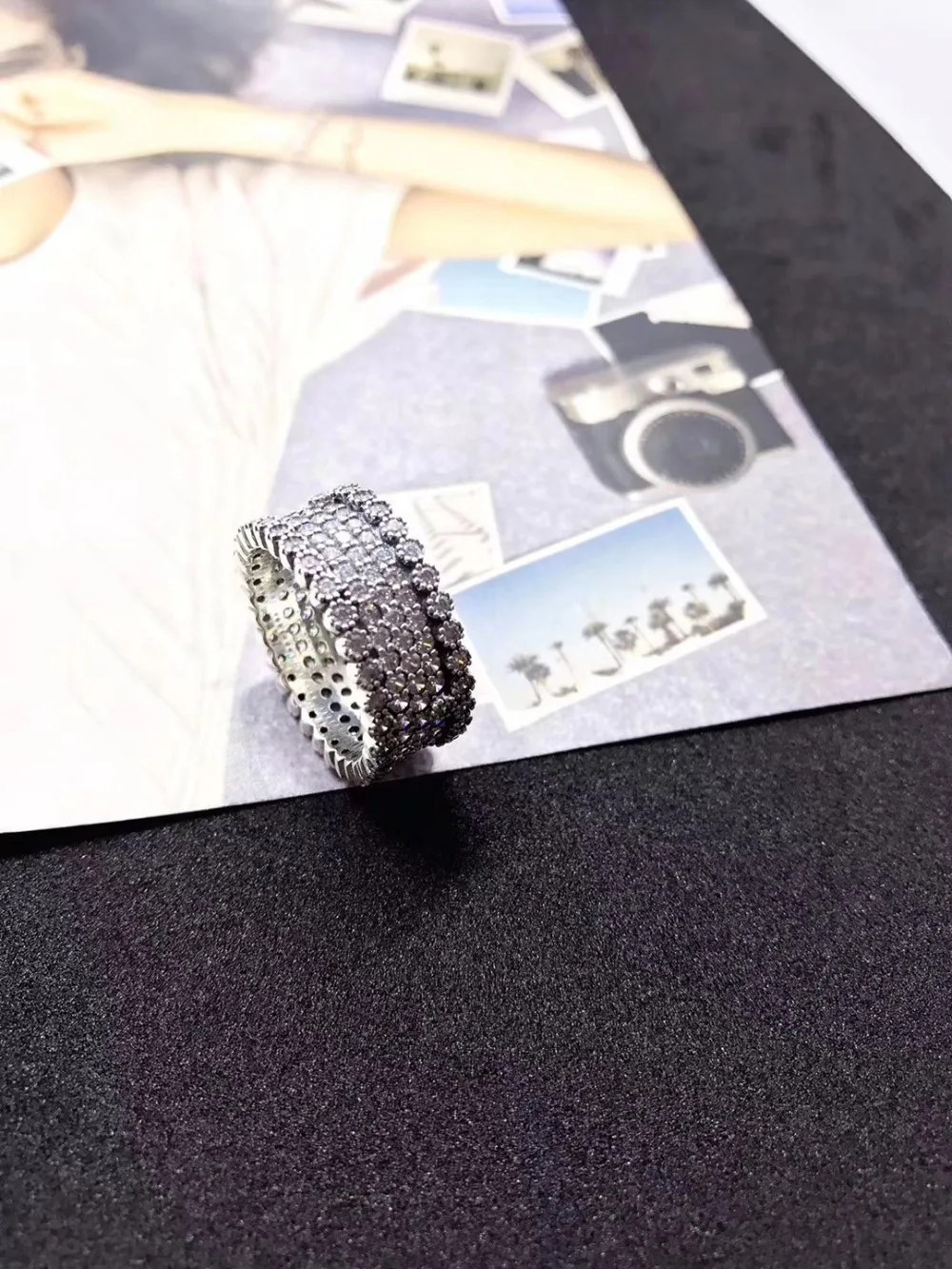 YPD67 S925 Серебряное кольцо женское Циркон Свадебное обручальное подарок на день