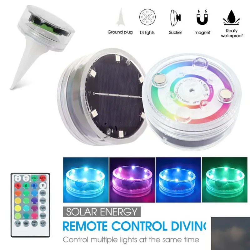 

Солнечные плавающие фонари для бассейнов 2 в 1 RGB, водонепроницаемый перезаряжаемый рандомный пруд, быстрое расстояние, уличная лужайка для сада, IP68