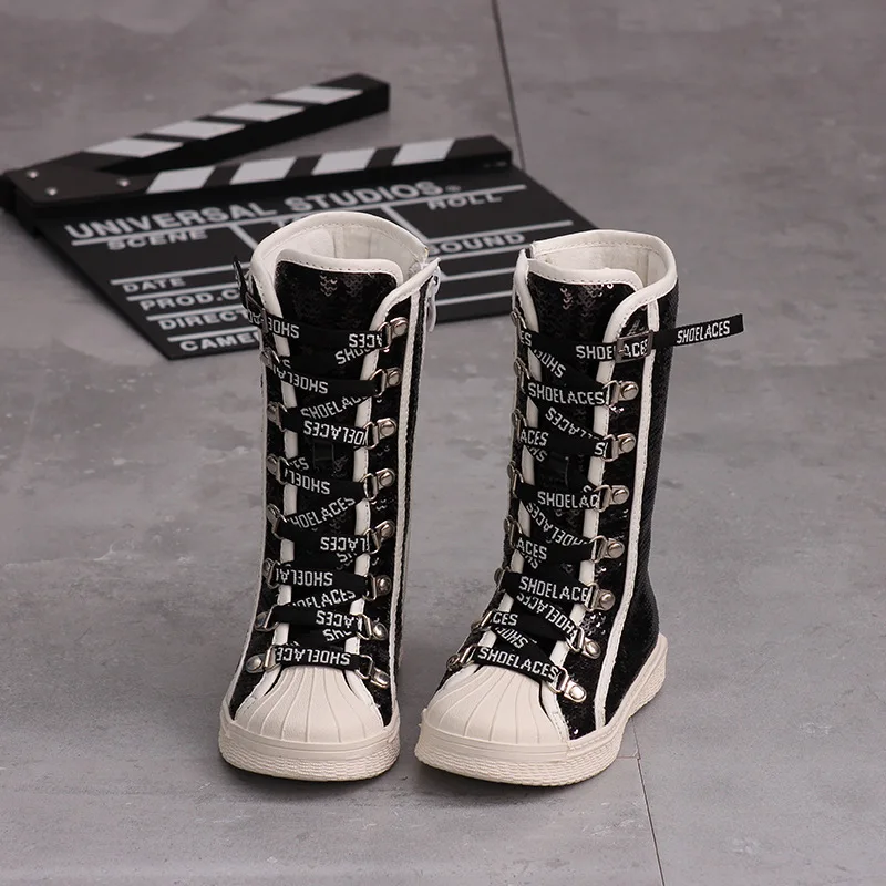 winter new girls princess children Martin boots women plus velvet baby tube boots
