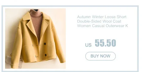 Autumn Winter Loose Short Double Sided Wool Jacket Women Elegant Office Lady Outerwear Big Pocket Long Sleeve Wool Coat Female puffy coats