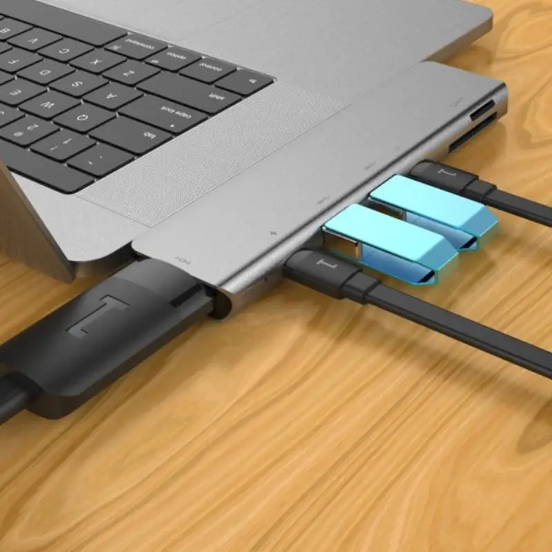 7 в 1 USB 3,1 type-C концентратор адаптер USB C концентратор Hdmi 4K Pro 3 ридер USB SD для Mabook Thunderbolt Air со слотом PD TF C концентратор A6O6